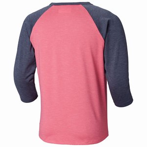 Columbia Outdoor EleHerrts™ 3/4 Sleeve Skjorta Flickor Rosa/Marinblå (LQZPN4859)